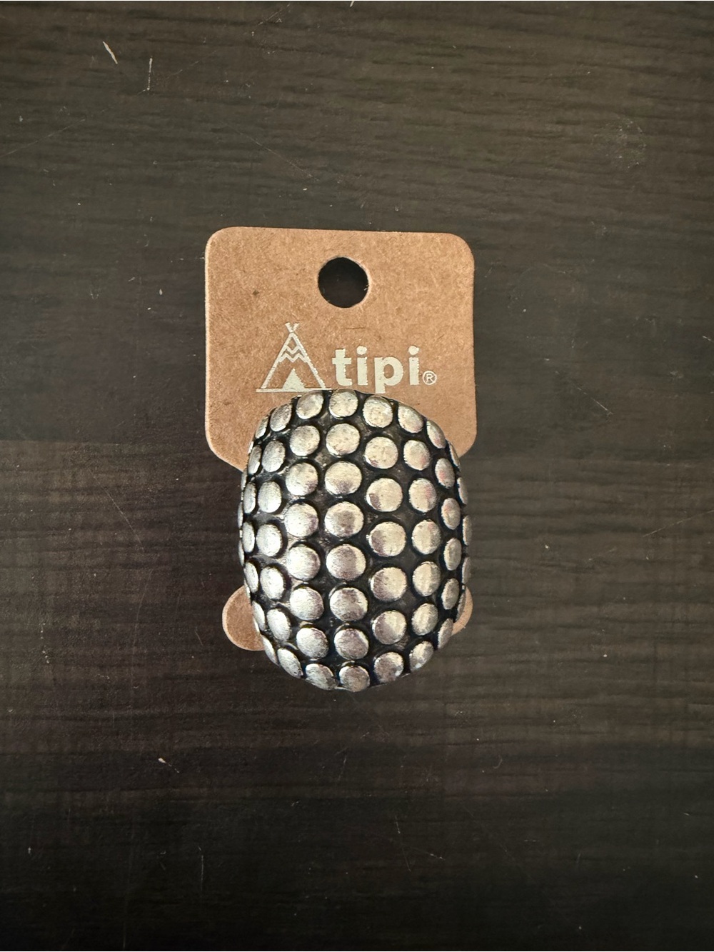 Silver Textured Western Statement Ring